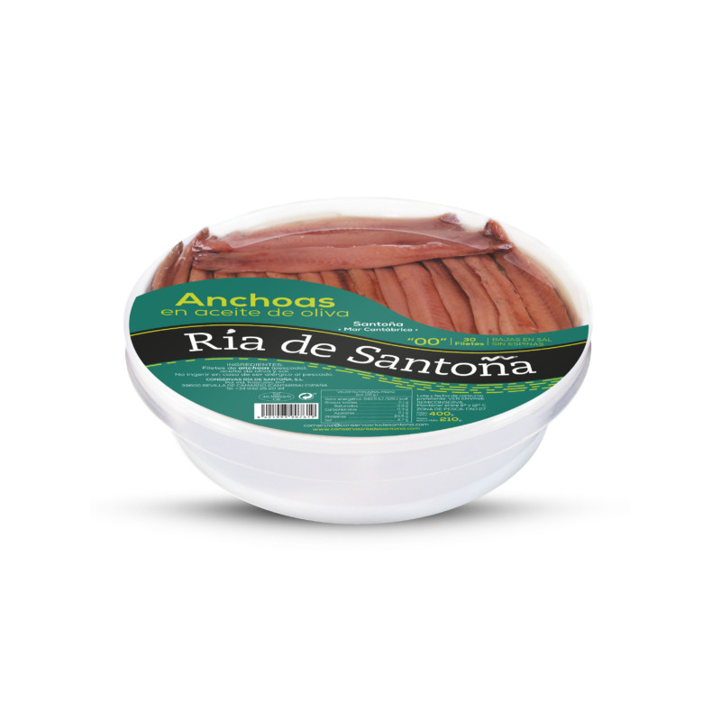 Anchoas del Cantábrico "Serie Verde 00" Conservas Ría de Santoña