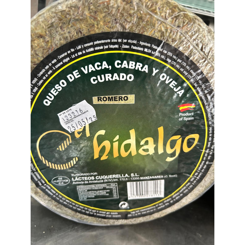 EL HIDALGO QUESO CURADO AL ROMERO